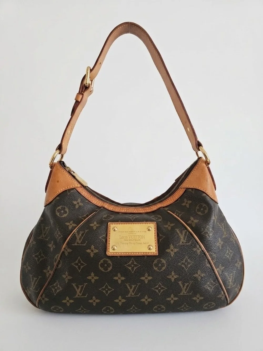 Louis Vuitton Thames GM Brown Monogram Canvas Hobo Bag
